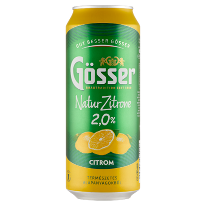 Gösser Natur Zitrone citromos sörital 2,0% 500 ml 