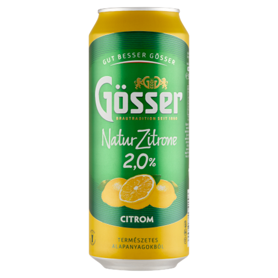 Gösser Natur Zitrone citromos sörital 2,0% 500 ml 