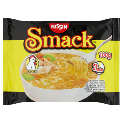 Nissin Smack csirke ízű instant tésztaleves 100 g