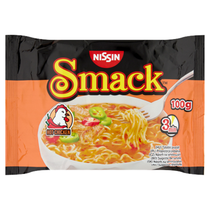 Nissin Smack csípős csirke ízű instant tésztaleves 100 g