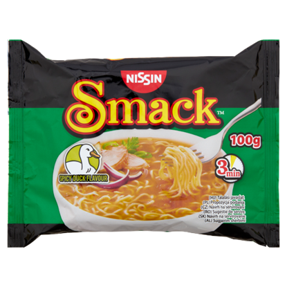 Nissin Smack fűszeres kacsa ízű instant tésztaleves 100 g