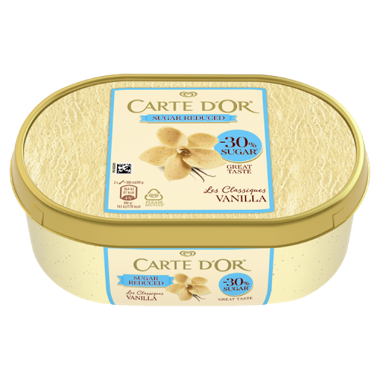 Carte D'Or csökkentett cukortartalmú vaníliás jégkrém 1000 ml