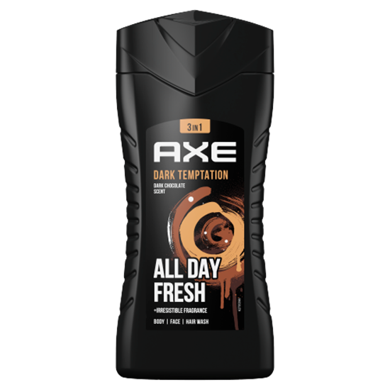 AXE Dark Temptation 3 in 1 tusfürdő testre, arcra, hajra 250 ml