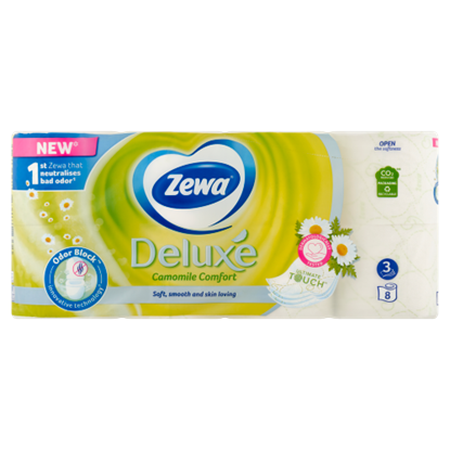 Zewa Deluxe Camomile Comfort toalettpapír 3 rétegű 8 tekercs