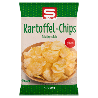 S-budget chips sós 300g