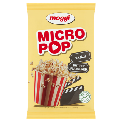 Mogyi Micro Pop mikrohullámú sütőben elkészíthető vajízű pattogatni való kukorica 100 g