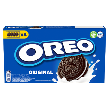 Oreo Original vanília ízű töltelékkel töltött kakaós keksz 176 g