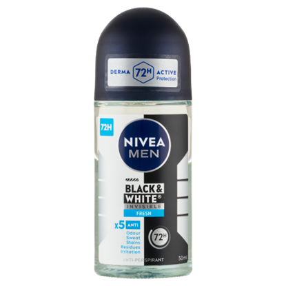 NIVEA MEN Black & White Invisible Fresh golyós dezodor 50 ml