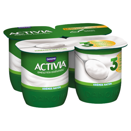 Danone Activia élőflórás, krémes natúr joghurt 4 x 125 g