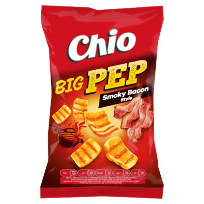 Chio Big Pep Smoky Bacon Style bacon ízű búza-burgonyasnack 65 g