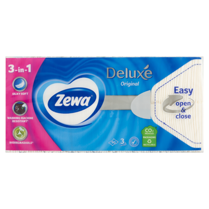 Zewa Deluxe Original illatosított papír zsebkendő 3 rétegű 90 db