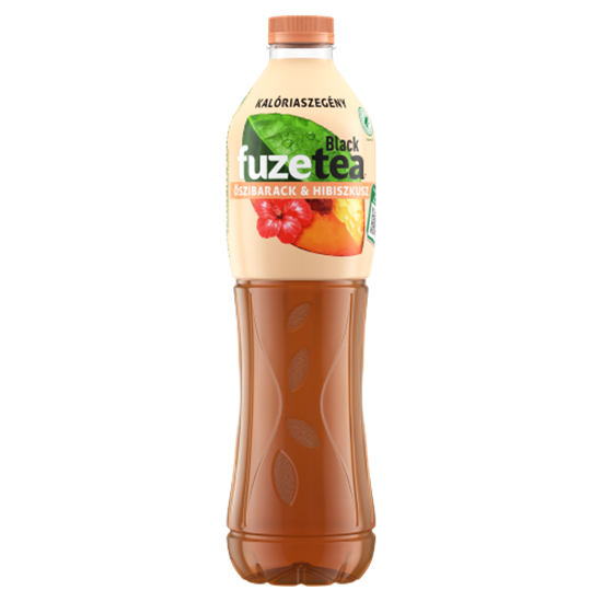 FuzeTea szénsavmentes őszibarack- és hibiszkuszízű üdítőital fekete tea kivonattal 1,5 l