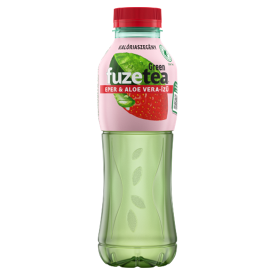 FuzeTea szénsavmentes eper-aloe vera-ízű üdítőital zöld tea kivonattal 500 ml