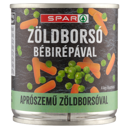 SPAR aprószemű zöldborsó bébirépával 200 g