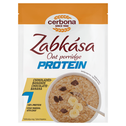 Cerbona Protein fehérjében gazdag csokoládés-banános zabkása édesítőszerekkel 60 g