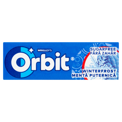 Orbit Winterfrost menta- és mentolízű cukormentes rágógumi édesítőszerrel 14 g