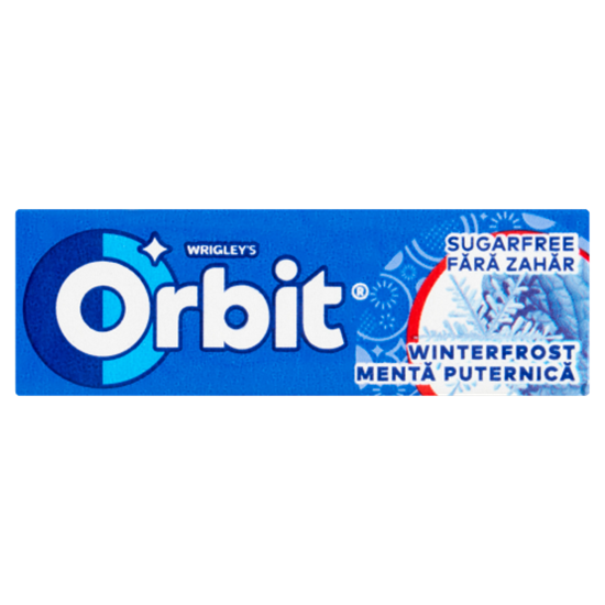 Orbit Winterfrost menta- és mentolízű cukormentes rágógumi édesítőszerrel 14 g