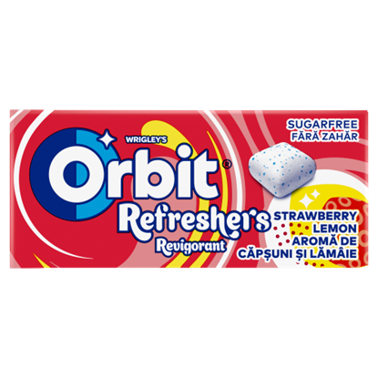 Orbit Refreshers eper- és citromízű cukormentes rágógumi édesítőszerrel 17,9 g