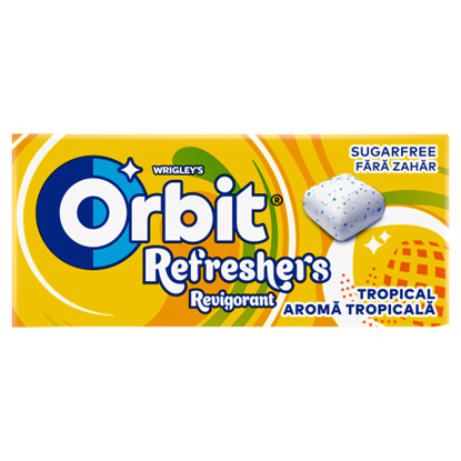 Orbit Refreshers Tropical gyümölcsízű cukormentes rágógumi édesítőszerrel 17,9 g