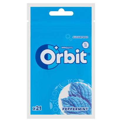 Orbit Peppermint mentaízű cukormentes rágógumi édesítőszerrel 29 g 