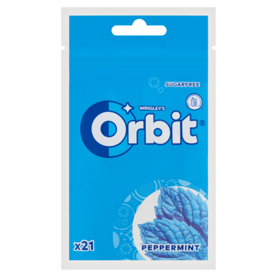 Orbit Peppermint mentaízű cukormentes rágógumi édesítőszerrel 29 g 