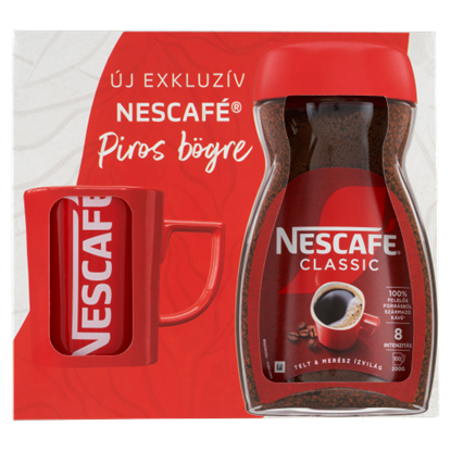 NESCAFÉ Classic azonnal oldódó kávé + piros bögre 200 g