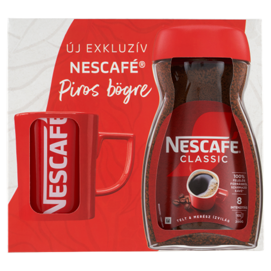 NESCAFÉ Classic azonnal oldódó kávé + piros bögre 200 g