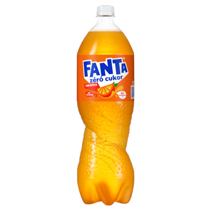 Fanta zéró cukor energiamentes narancsízű szénsavas üdítőital édesítőszerekkel 1,75 l