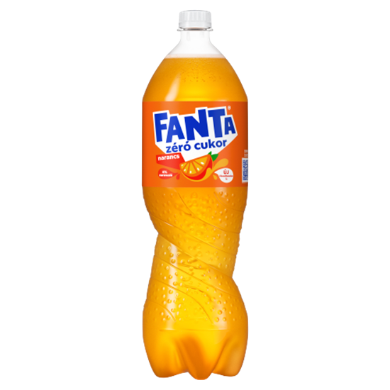 Fanta zéró cukor energiamentes narancsízű szénsavas üdítőital édesítőszerekkel 1,75 l