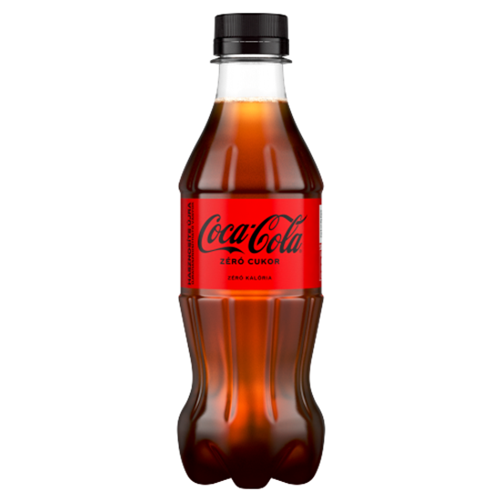 Coca-Cola zéró cukor colaízű energiamentes szénsavas üdítőital édesítőszerekkel 300 ml