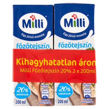 Milli Perfecto UHT főzőtejszín 20% 2 x 200 ml