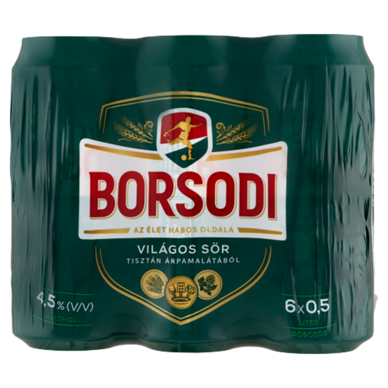 Borsodi 6 pack sör 6x0,5l