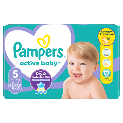 Pampers Active Baby 5, 50 Db Pelenka, 11kg-16kg