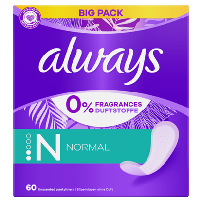 Always Daily Fresh Normal, 0% színezék és illatanyag 60 Darabos Kiszerelés