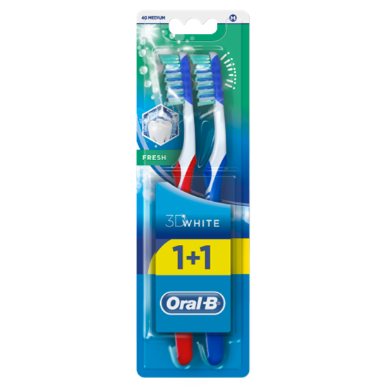 Oral-B 3D White Advantage Medium Manuális Fogkefe – 2 db